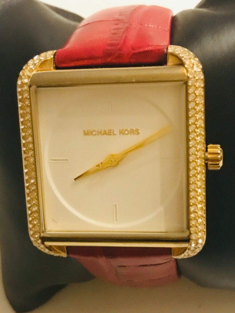 Michael Kors Lake Red Leather Band Watch